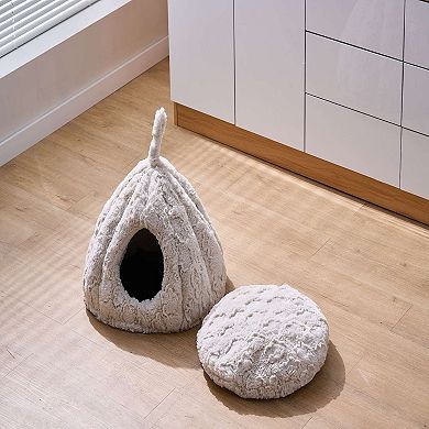 Petpals Anxiety Calming Cat Bed - 12"h, Attachable, Medium, Rose Hut