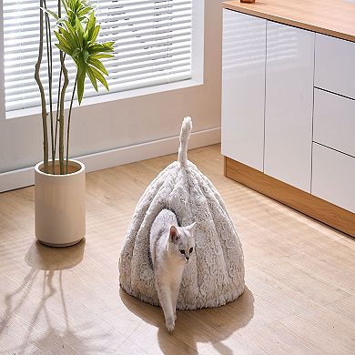 Petpals Anxiety Calming Cat Bed - 12"h, Attachable, Medium, Rose Hut