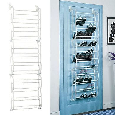 12-Tier Over-the-Door Shoe Rack Hanging Closet Organizer for 36 Pairs