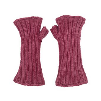 Feelgoodz Women’s Artisan Hand-Knit Denali Ribbed Half Mitten