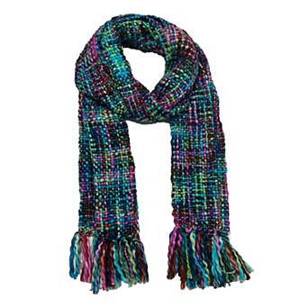 Feelgoodz Artisan Woven Stella Acrylic Multi Colored Winter Scarf