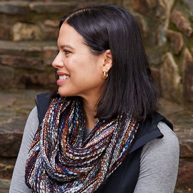 Feelgoodz Artisan Woven Luna Infinity Acrylic Multi Colored Winter Scarf