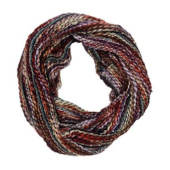 Feelgoodz Artisan Woven Luna Infinity Acrylic Multi Colored Winter Scarf