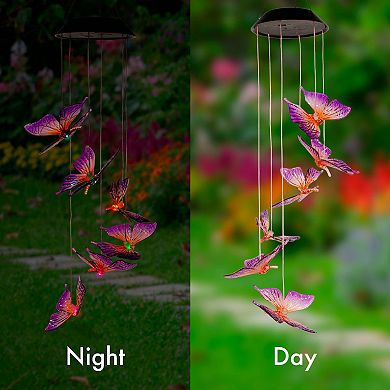 BrylaneHome Solar Mobile Butterfly Lights