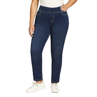 Avenue Women's Plus Size Butter Denim Pull-On High Rise Jean