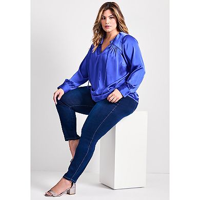 Avenue Women's Plus Size Petite Butter Denim Skinny Jean