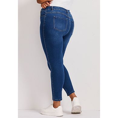 Avenue Women's Plus Size Petite Butter Denim Skinny Jean