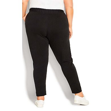 Avenue Women's Plus Size Contrast Pocket Knit Pant