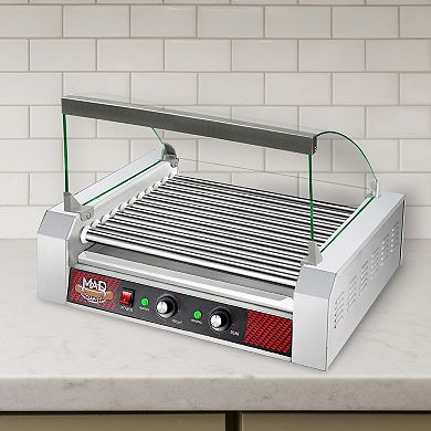 11-roller Hot Dog Machine With Tempered Glass Cover