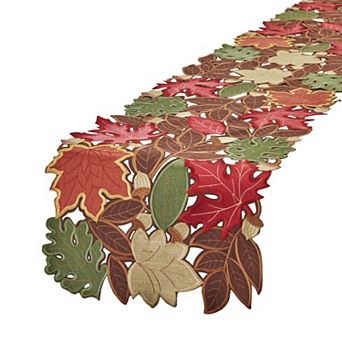 BrylaneHome Embroidered Cutout Table Runner