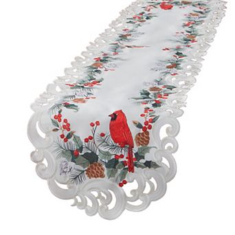 BrylaneHome Embroidered Cutout Table Runner