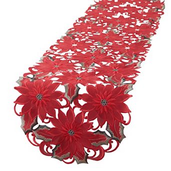 BrylaneHome Embroidered Cutout Table Runner
