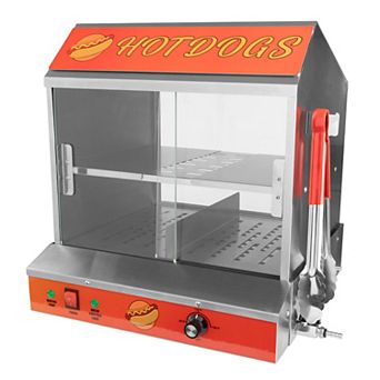 Adjustable 1200W Hot Dog Machine with Bun Warmer by Great Northern Popcorn