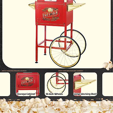 Princeton 8oz Popcorn Machine with Cart by Great Northern Popcorn