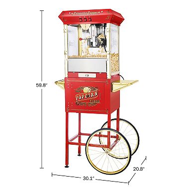 Princeton 8oz Popcorn Machine with Cart by Great Northern Popcorn