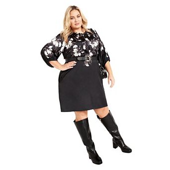 Avenue Women's Plus Size Lily Placement Dress