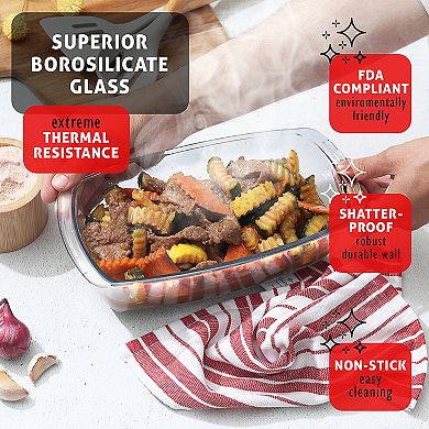 Eatex 6 PC Glass Bread Pans For Baking