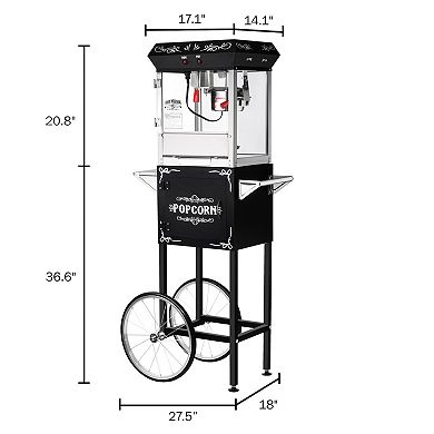 Foundation 6oz Popcorn Machine with Cart by Great Northern Popcorn