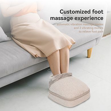 Snailax Foot Massager With Heat For Foot Pain, Foot Warmer With 2vibrating Motors 3 Stress Modes