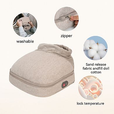 Snailax Foot Massager With Heat For Foot Pain, Foot Warmer With 2vibrating Motors 3 Stress Modes