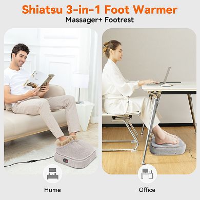 Snailax Shiatsu Heated Foot Massager, Soothing Vibration Foot Warmer With App Control Size 13 Gifts