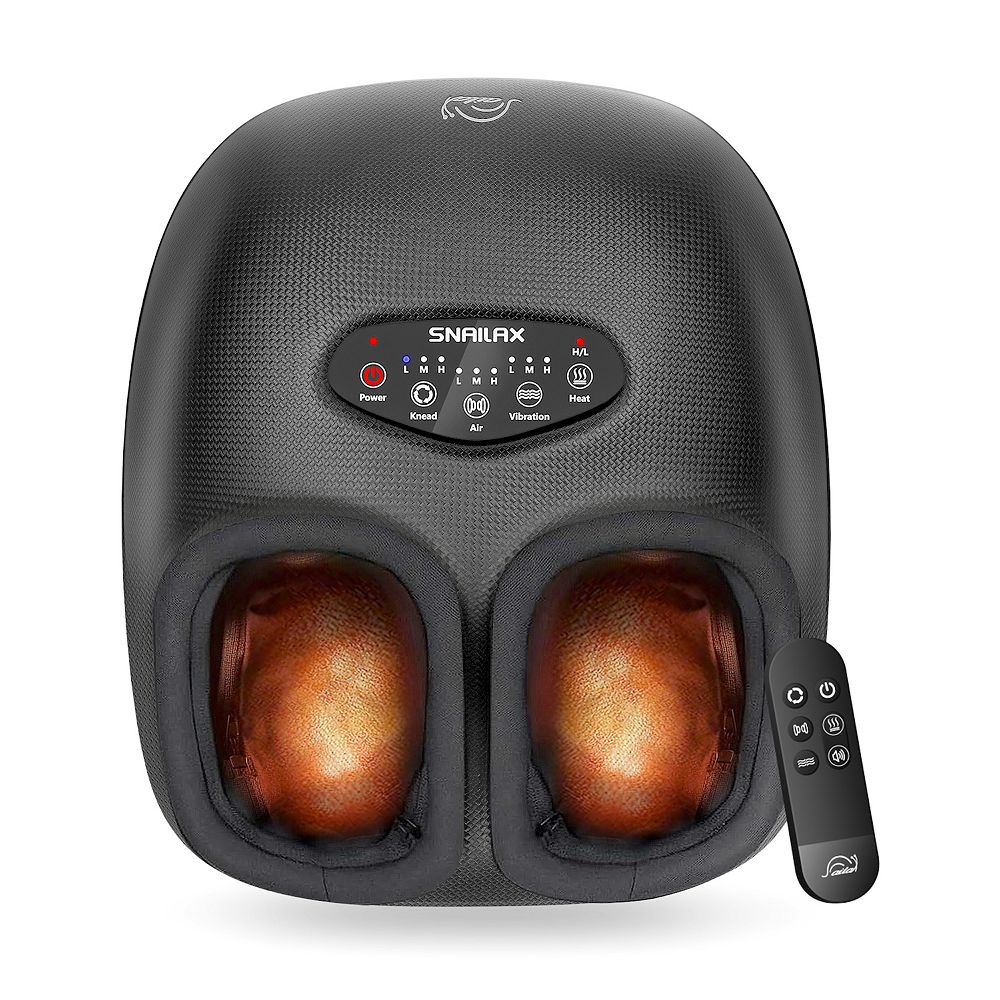 Snailax Leg Massager for Circulation, Calf Massager & Foot Massager, Air Compression Massager with Heat, Gifts, Size: 13.39 x 7.8 x 6.89, Black