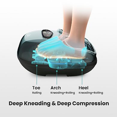 Snailax Shiatsu Foot Massager for Circulation Up to Size 13, Air Compression Foot Massager Machine
