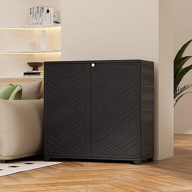 Indoor Outdoor Plastic Storage Cabinet Outdoor Storage Shed