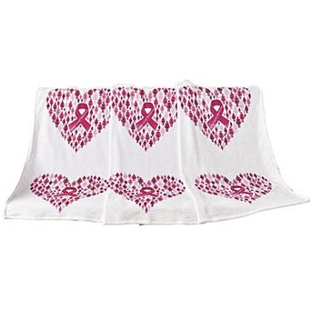 Together We Rise Decorative Breast Cancer Awareness Machine Washable Throw