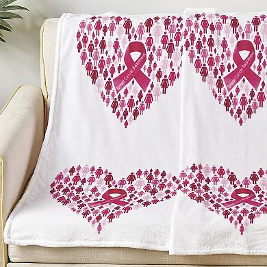 Together We Rise Decorative Breast Cancer Awareness Machine Washable Throw