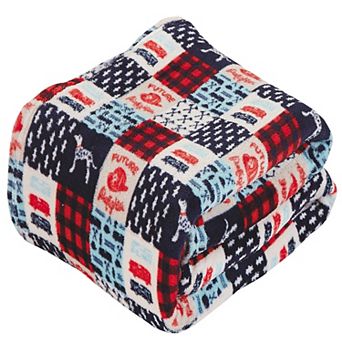 Firefighter Patchwork Decorative Machine Washable Throw