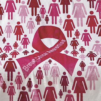 Pinktober Decorative Breast Cancer Awarenes Machine Washable Throw