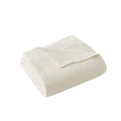 Kate Aurora Vermont Impressions Cable Knit Accent Throw Blanket - 50 In. W X 60 In. L