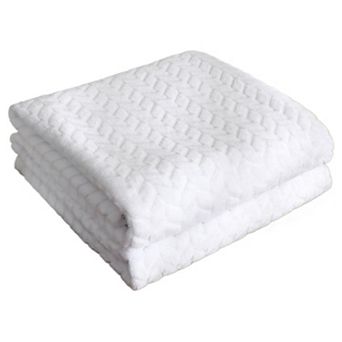 Kate Aurora Herringbone Shag Ultra Soft and Plush Accent Throw Blanket
