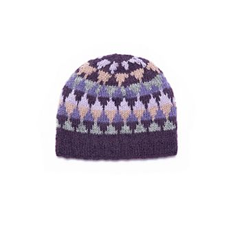 Feelgoodz Women’s Artisan Hand-Knit Jaya Harlequin Wool Beanie Hat