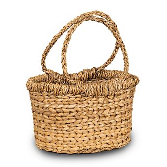 All-Purpose Seagrass Storage Basket with Handle