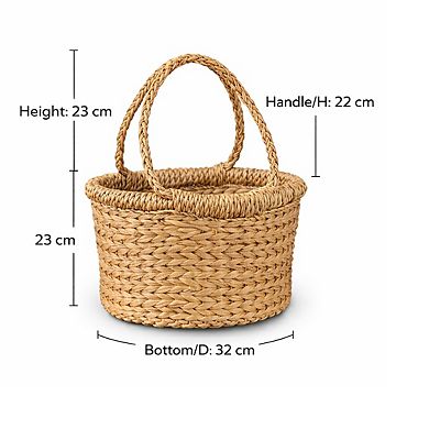All-Purpose Seagrass Storage Basket with Handle