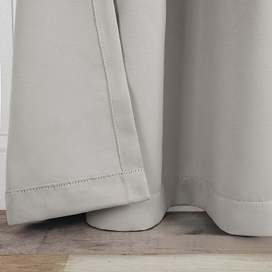 SUPERIOR Solid Room Darkening Rod Pocket 2 Window Curtain Panels