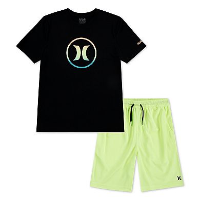 Boys 7-16 Hurley H20-DRI T-shirt & Mesh Shorts 2-Piece Set