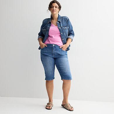 Plus Size Sonoma Goods For Life® Midrise Denim Capris
