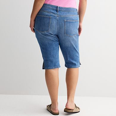 Plus Size Sonoma Goods For Life® Midrise Denim Capris