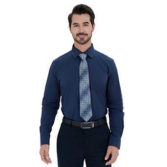 Men's Bespoke Classic-Fit Dress Shirt & Tie Set