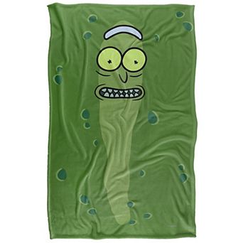 Rick and Morty Pickle Throw Blanket