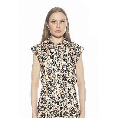 Women's ALEXIA ADMOR Juniper Sleeveless Button Down Cotton Shirt