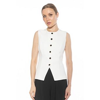 Women's ALEXIA ADMOR Kinsley Crewneck Sleeveless Vest Top