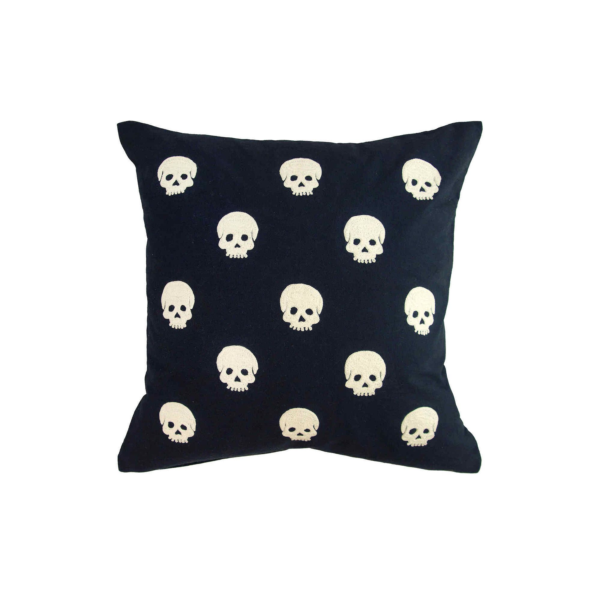 C&F Home Spooky Skulls Halloween Throw Pillow, Black