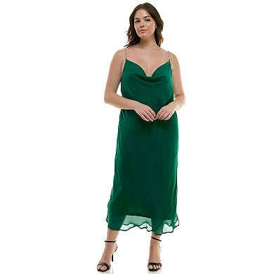 Plus Size Luxology Novelty Trim Slip Dress
