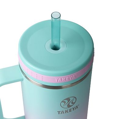 Takeya Ombre Dream 40 oz. Stainless Steel Tumbler with Lid & Two Straws
