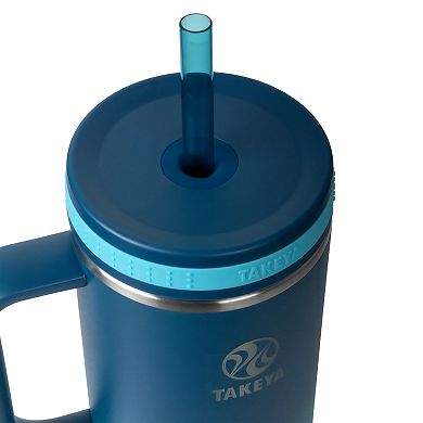 Takeya 40 oz. Stainless Steel Tumbler with Lid & Two Straws