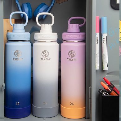 Takeya Actives Ombre 24 oz. Vacuum Insulated Stainless Steel Water Bottle with Spout Lid